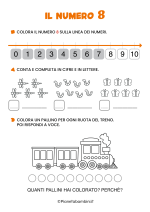 Schede didattiche sul numero otto da stampare 2