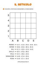 Esercizio sul reticolo geografico per la classe prima nr. 3