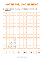 Scheda didattica su "Uno in più, uno in meno" nr. 1/3
