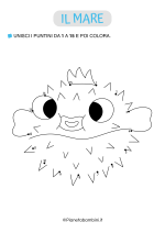 Unisci i puntini sul mare da stampare n. 01