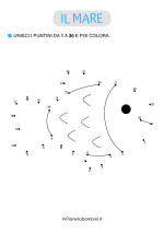 Unisci i puntini sul mare da stampare n. 02