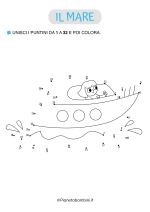 Unisci i puntini sul mare da stampare n. 04