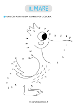 Unisci i puntini sul mare da stampare n. 06
