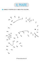 Unisci i puntini sul mare da stampare n. 07
