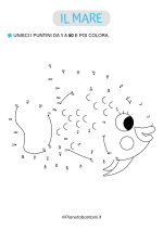 Unisci i puntini sul mare da stampare n. 08