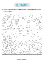 Unisci i puntini sul mare da stampare n. 11