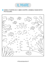 Unisci i puntini sul mare da stampare n. 12