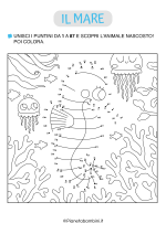 Unisci i puntini sul mare da stampare n. 15