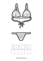 Bikini da stampare e colorare