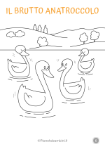 Brutto Anatroccolo disegni da stampare e colorare 6