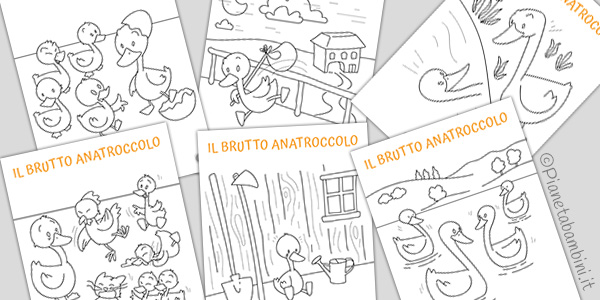 Disegni di "Il brutto anatroccolo" da colorare