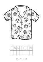 Camicia da stampare e colorare