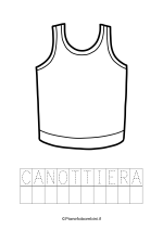 Canottiera da stampare e colorare