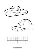 Cappello da stampare e colorare