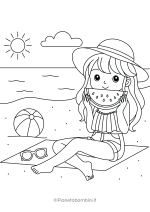 Disegni sull'estate da stampare e colorare 03