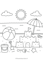Disegni sull'estate da stampare e colorare 04