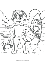 Disegni sull'estate da stampare e colorare 12