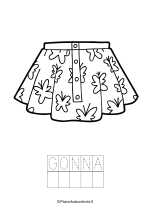 Gonna da stampare e colorare