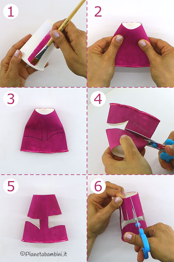 Passaggi per creare i fiori con bicchieri di carta 1