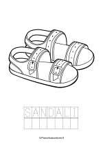 Sandali da stampare e colorare
