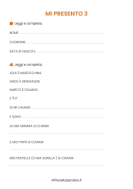 Scheda didattica "Mi presento" per l'accoglienza di alunni stranieri nr. 3