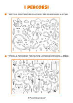 Scheda didattica sui percorsi di geografia classe prima 1/3