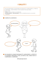 Scheda didattica sui saluti in italiano per stranieri e BES nr. 1