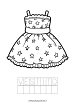 Vestito da stampare e colorare