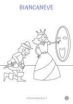 Disegni di Biancaneve in sequenza da colorare nr. 1 di 8