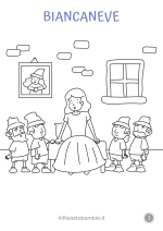 Disegni di Biancaneve in sequenza da colorare nr. 3 di 8
