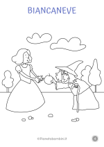 Disegni di Biancaneve in sequenza da colorare nr. 4 di 8