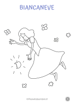 Disegni di Biancaneve in sequenza da colorare nr. 5 di 8