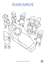 Disegni di Biancaneve in sequenza da colorare nr. 6 di 8