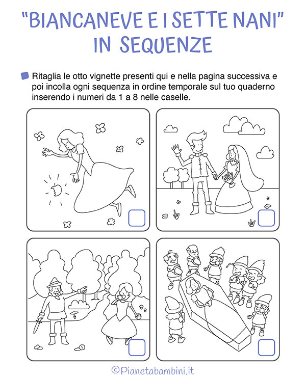 Biancaneve - Sequenze temporali Sequenze temporali della fiaba di Biancaneve