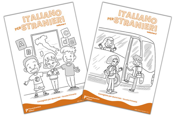 Copertine dei quaderni di Italiano per Stranieri volume 1 e 2