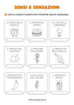Scheda didattica sui cinque sensi per la classe prima nr. 5