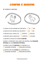 Scheda didattica su confini e regioni per la classe prima della Scuola Primaria nr. 1