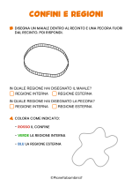 Scheda didattica su confini e regioni per la classe prima della Scuola Primaria nr. 2