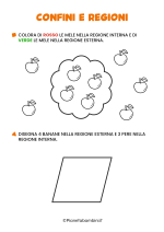 Scheda didattica su confini e regioni per la classe prima della Scuola Primaria nr. 3