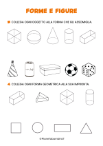 Scheda didattica su forme e figure geometriche nr. 4