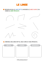 Scheda didattica sulle linee per la classe prima nr. 1