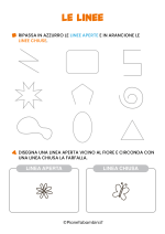 Scheda didattica sulle linee per la classe prima nr. 2