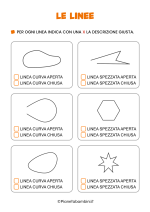 Scheda didattica sulle linee per la classe prima nr. 3