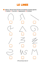Scheda didattica sulle linee per la classe seconda nr. 1