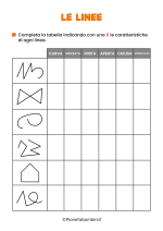 Scheda didattica sulle linee per la classe seconda nr. 2
