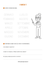Schede didattiche sui mesi dell'anno in italiano per alunni BES nr. 1