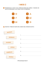 Schede didattiche sui mesi dell'anno in italiano per alunni BES nr. 2
