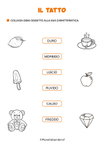 Scheda didattica sul tatto per la classe prima nr. 4