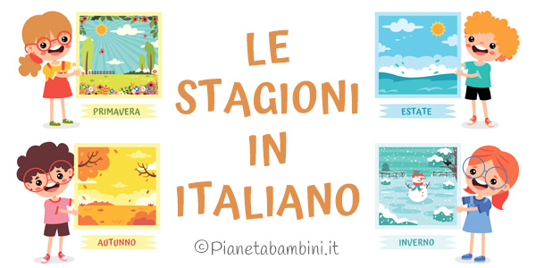 Schede didattiche sulle stagioni in italiano per stranieri e BES