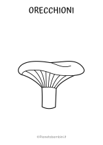 Disegno dei funghi orecchioni da colorare